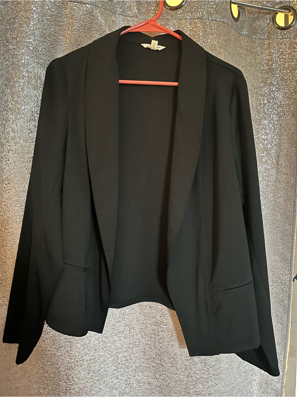 Max Studio Black Open-Front Blazer